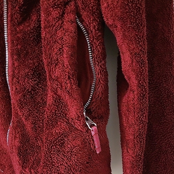 The North Face Osito Fleece Jacket Burgundy Red Women's Size Small - Picture 10 of 12